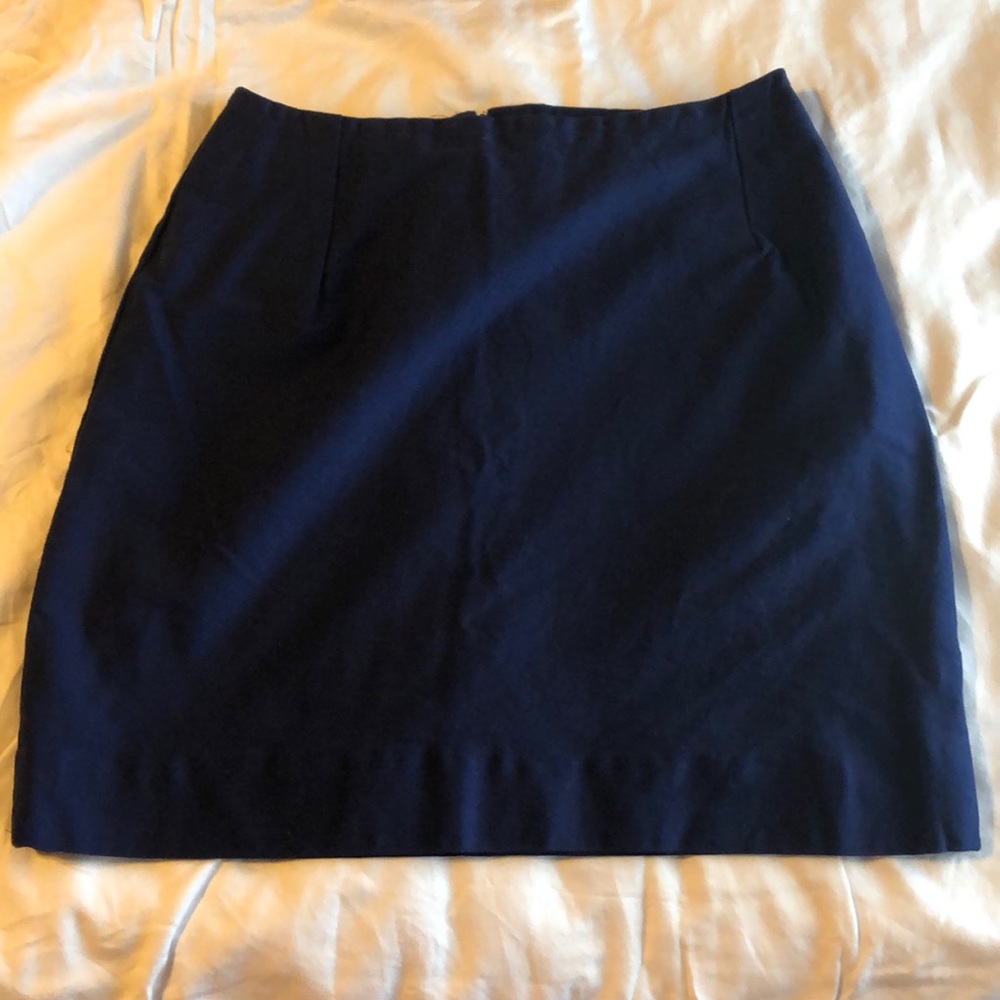 Navy blue mini skirt